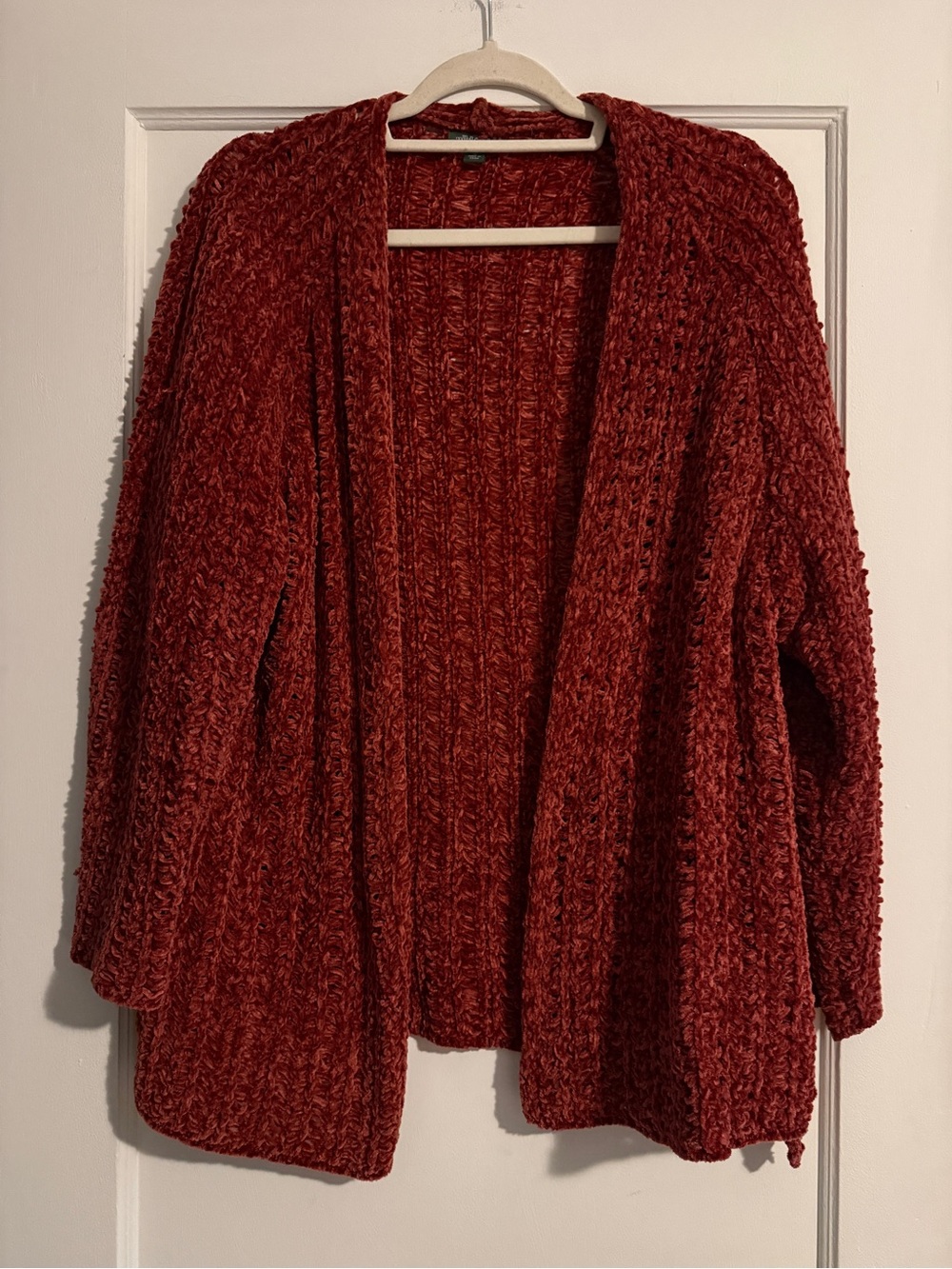 Wild Fable Chenille Open Cardigan Sweater Rust Medium